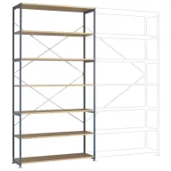   Manuflex RP1642.2001 Polc alapmodul 100 kg (Sz x Ma x Mé) 1.47 x 3 x 50 m Acél Porbevonatos Piros, Narancs Fa padló