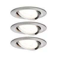   Beépíthető lámpa készlet, 3 részes LED GU10 19,5 W nemesacél (matt), Paulmann 93429 Nova