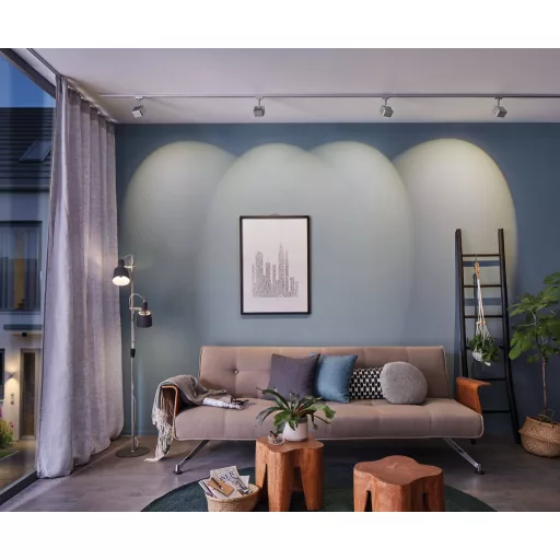 Paulmann Cube Nagyfeszültségű sínrendszer lámpa URail Fixen beépített LED-es 8 W LED Króm (matt), Króm