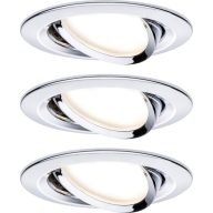   Beépíthető lámpa 3 részes készlet LED LED 19.5 W Paulmann 93488 Nova Króm (fényes)