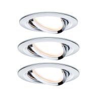   Beépíthető lámpa 3 részes készlet LED LED 19.5 W Paulmann 93452 Nova Króm (fényes)