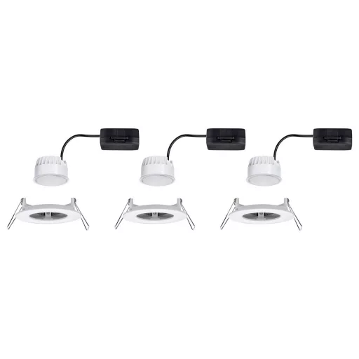 Fürdőszobai beépíthető lámpa 3 részes készlet LED LED 19.5 W IP44 Paulmann Nova Fehér (matt)