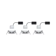   Fürdőszobai beépíthető lámpa 3 részes készlet LED LED 19.5 W IP44 Paulmann Nova Króm (fényes)