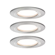   Fürdőszobai beépíthető lámpa 3 részes készlet LED LED 19.5 W IP44 Paulmann Nova Nemesacél (matt)