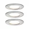 Fürdőszobai beépíthető lámpa 3 részes készlet LED LED 19.5 W IP44 Paulmann Nova Nemesacél (matt)