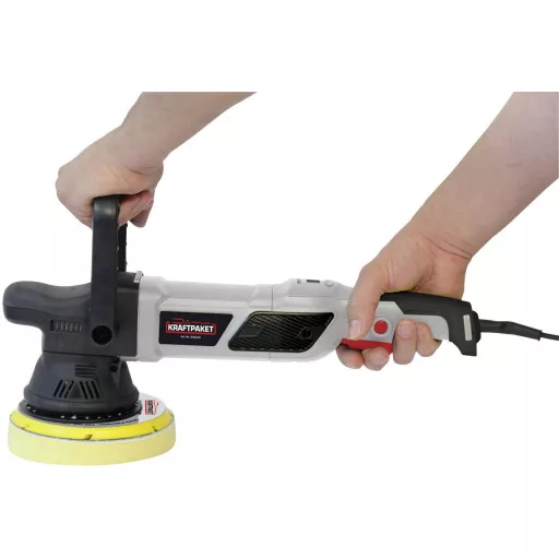 Dino KRAFTPAKET Exzenter 15mm 950 W 640229 Excentrikus polírozógép 230 V 950 W 1500 - 4800 fordulat/perc 150 mm