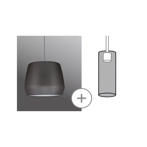 Paulmann Pirm 95440 Nagyfeszültségű sínes rendszer elemek Lámpabura Sötétszürke (matt)