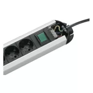   Bachmann 330.070 Elosztó kapcsolóval Fekete, Alumínium Védőérintkezős 1 db