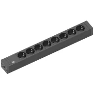   Bachmann 420.0019 Hálózati elosztó Fekete Védőérintkezős 1 db