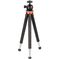   Hama Háromlábú állvány 1/4 col Munkamagasság=23 - 105 cm Fekete, Ezüst, Piros Okostelefonokhoz és GoPro-hoz