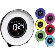   TFA Dostmann 60.2023.02 Kvarc Ébresztőóra Fehér, Kék, Sárga, Zöld, Rózsa, Piros, Világoskék Riasztási idők 1 Nagy kijelző