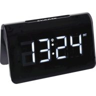   TFA Dostmann 60.2543.02 Rádiójel vezérlésű Ébresztőóra Fekete Riasztási idők 1 Nagy kijelző