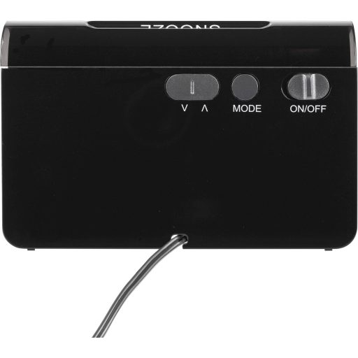 TFA Dostmann 60.2543.02 Rádiójel vezérlésű Ébresztőóra Fekete Riasztási idők 1 Nagy kijelző