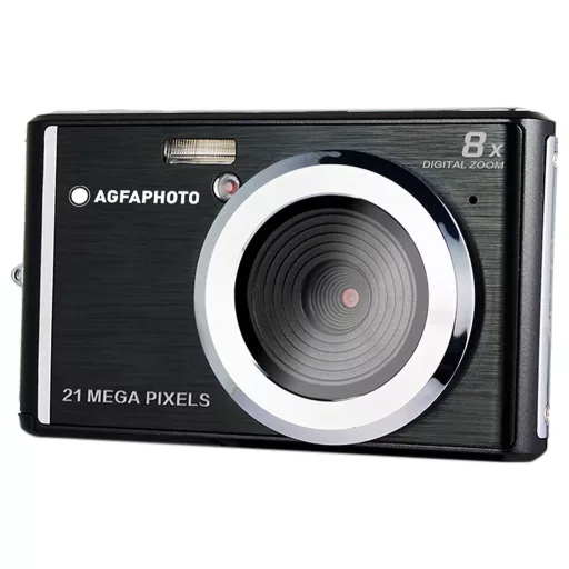 AgfaPhoto DC5200 Digitális kamera 21 Megapixel Optikai zoom: 0 x Fekete, Ezüst Beépített akku, beépített villanófénnyel