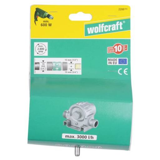 Wolfcraft 2200000 Fúrógép szivattyú 3/4&quot  (19 mm) fémházas szivattyú 1 db