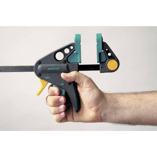 EHZ PRO egykezes bilincs Wolfcraft 3456000 Szorítási szélesség (max.):150 mm Visszavonás:65 mm