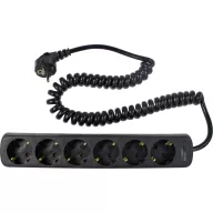   AS Schwabe 11462 Hálózati elosztó Fekete Védőérintkezős 1 db