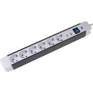   AS Schwabe 18666 Túlfeszültség ellen védő elosztó Fehér, Fekete Védőérintkezős 1 db