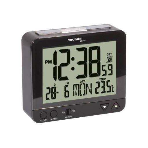 Techno Line WT 195 Rádiójel vezérlésű Ébresztőóra Fekete Riasztási idők 1