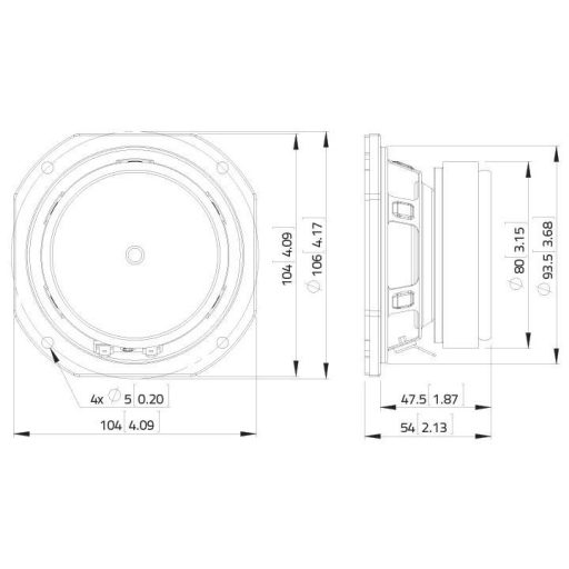 Lavoce FSF041.00 4 coll 10 cm Szélessávú hangszóró 40 W 8 Ω
