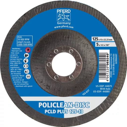PFERD TOOLS 44692726 POLICLEAN-PLUS korong, PCLD PLUS 125-13 125 mm 5 db