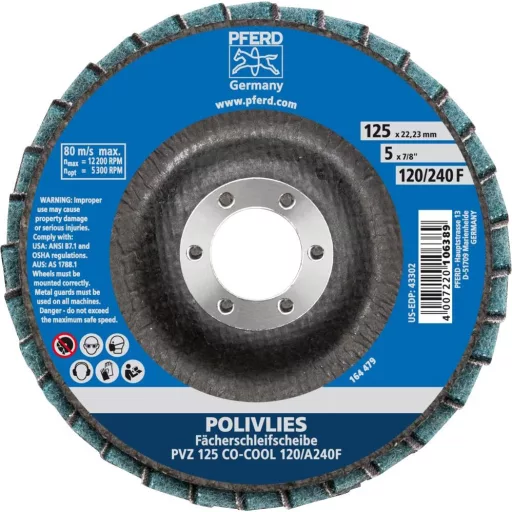 PFERD TOOLS 44695113 Pvz Felületcsiszoló korong Ø 125 mm Furat átmérő 22.23 mm 5 db
