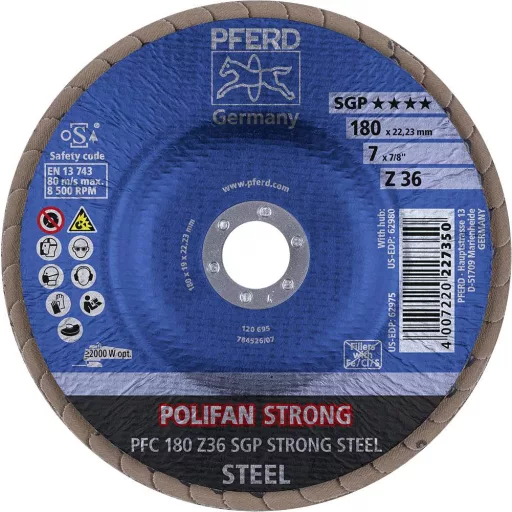 PFERD TOOLS 67788080 Z Sgp Strong Steel Felületcsiszoló korong Ø 180 mm 10 db