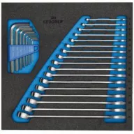   Gedore 2308878 1500 CT2-7 Racsnis csavarkulcs készlet 25 részes Kulcsszélesség (metrikus) 07 - 19 mm