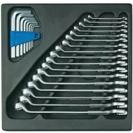   Gedore 6612280 1500 ES-1 B Racsnis csavarkulcs készlet 25 részes Kulcsszélesség (metrikus) 07 - 19 mm