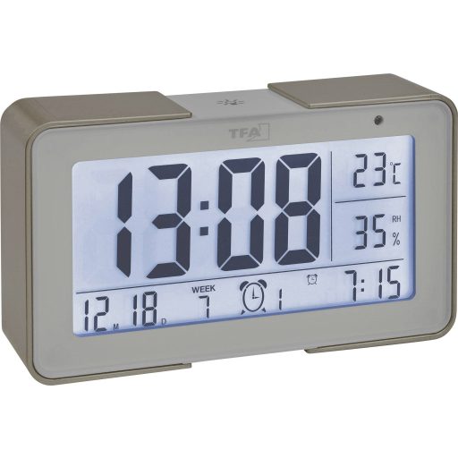 TFA Dostmann 60.2540.53 Rádiójel vezérlésű Ébresztőóra Arany, Fehér Riasztási idők 3