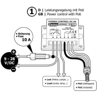Teljesítményszabályozó modul, 9 - 28 V/DC KEMO M171