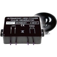   Nagy teljesítményű ultrahangos vaddisznó-, szarvas-, menyét- és nyestriasztó modul, 12V, max.: 300m, 120 dB, Kemo M161