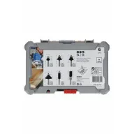   Perem- és élmaró szett, 1/4 hüvelykes szár, 6 db Bosch Accessories 2607017470