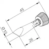 Pákahegy, véső forma 10 mm, Ersa 0102CDLF100C/SB