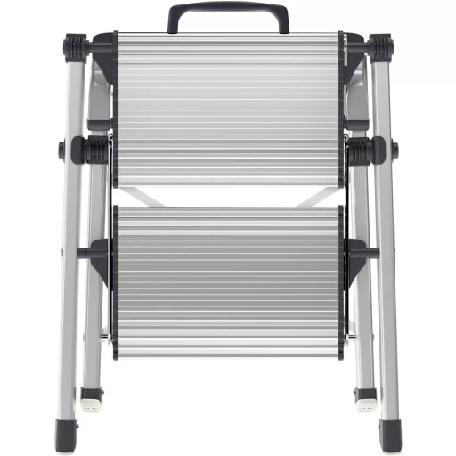 Hailo MK80 ComfortLine 4310-100 Alumínium Összehajtható fellépő Összecsukható Munkamagasság (max.): 2.4 m Ezüst, Fekete 3.6 kg