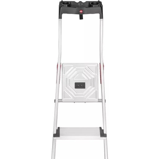 Hailo L80 ComfortLine 8040607 Alumínium Több fokos álló létra Szerszámtartóval Munkamagasság (max.): 3.05 m Ezüst, Fekete, Piros EN 131 6.7 kg