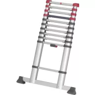   Hailo T80 FLEXLINE 7113-111 Alumínium Teleszkópos létra Munkamagasság (max.): 3.95 m Ezüst, Fekete, Piros DIN EN 131 10.7 kg