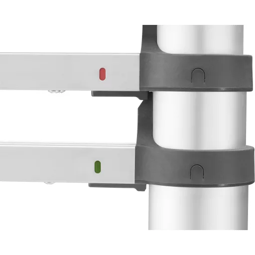 Hailo T80 FLEXLINE 7113-111 Alumínium Teleszkópos létra Munkamagasság (max.): 3.95 m Ezüst, Fekete, Piros DIN EN 131 10.7 kg