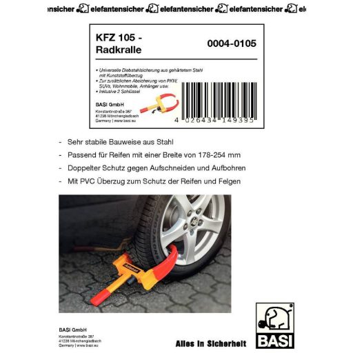 Mobil kerékbilincs, Basi