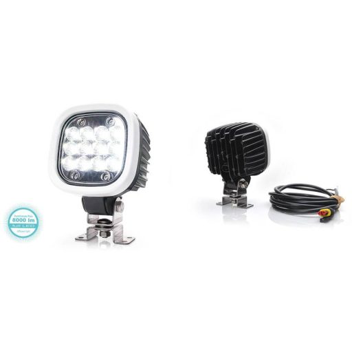 WAS Munkafényszóró 12 V, 24 V, 36 V, 48 V, 60 V, 70 V W130 8000 Superseal 1214/1 Széles közeli mező világítás (Sz x Ma x Mé) 110 x 159 x 86 mm 8000 lm