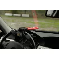   HP Autozubehör Rotary Lock Kormányzár, Lopás elleni védelem Piros/fekete