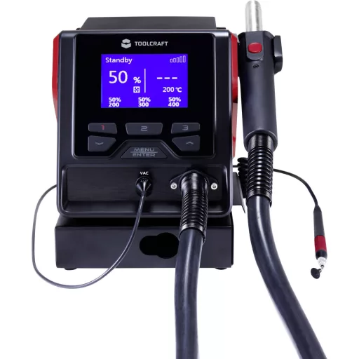 Nagy teljesítményű, digitális forrasztó- és kiforrasztóállomás 100-480°C 1000 W, Toolcraft TPS-800