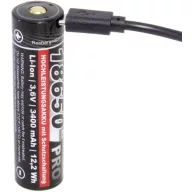   kraftmax Pro USB USB-C® akku 18650 Lítiumion 3.6 V 3400 mAh 1 db