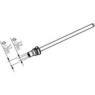   Ersa 0742ED2351H/SB Kiforrasztó hegy Kúpos Csúcs hossza 79.25 mm Tartalom, tartalmi egységek rendelésenként 1 db