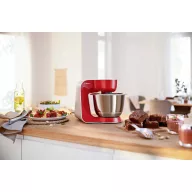   Bosch Haushalt MUM58720 Konyhagép 1000 W Sötétpiros, Ezüst (matt)
