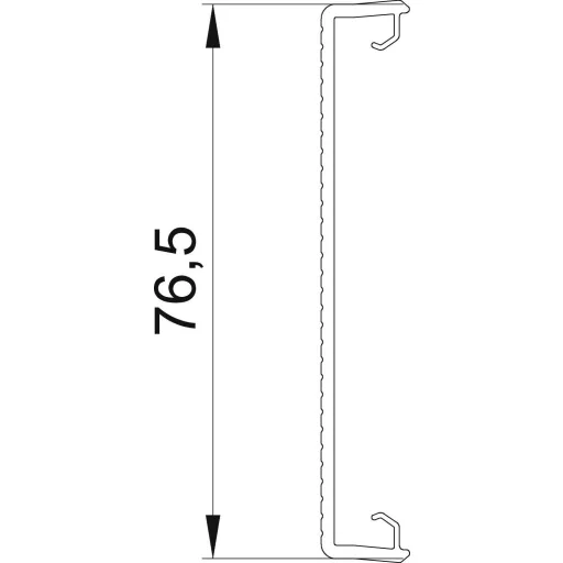 OBO Bettermann 6278782 Szerelési tartozék (H x Sz) 2000 mm x 76.5 mm 1 db Élénk szürke