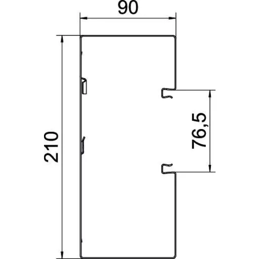 OBO Bettermann 6278100 Készülék beépítő csatorna (H x Sz) 2000 mm x 210 mm 1 db Tiszta fehér