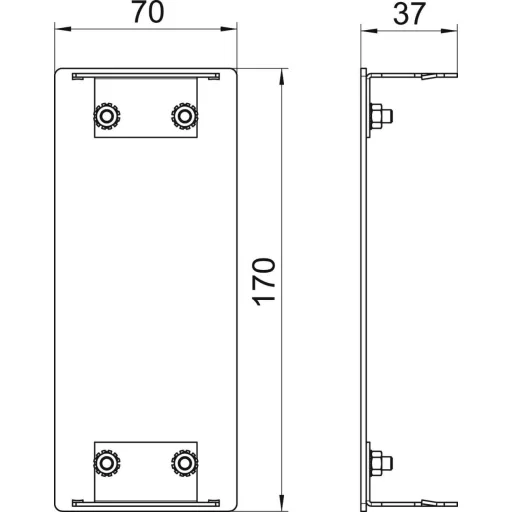 OBO Bettermann 6279470 Szerelési tartozék (Sz x Mé) 170 mm x 70 mm 1 db Tiszta fehér