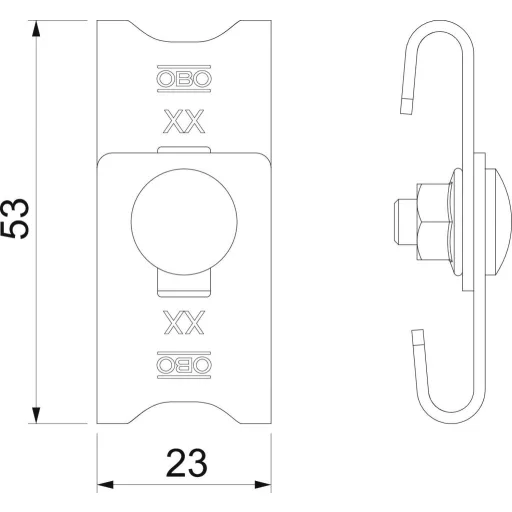 OBO Bettermann 6016715 Összekötő elem Fémes 20 db