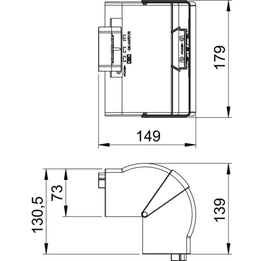 OBO Bettermann 6274610 Szerelési tartozék (Sz x Mé) 179 mm x 73 mm 1 db Tiszta fehér